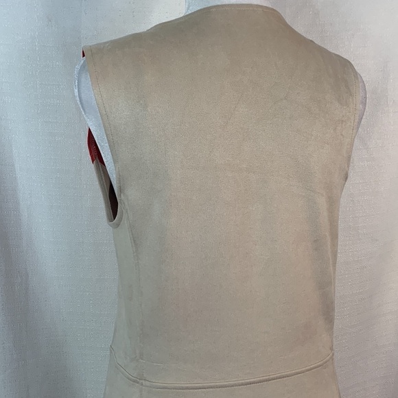 Zara Sleeveless Faux Suede Color Block Dress - Picture 13 of 16